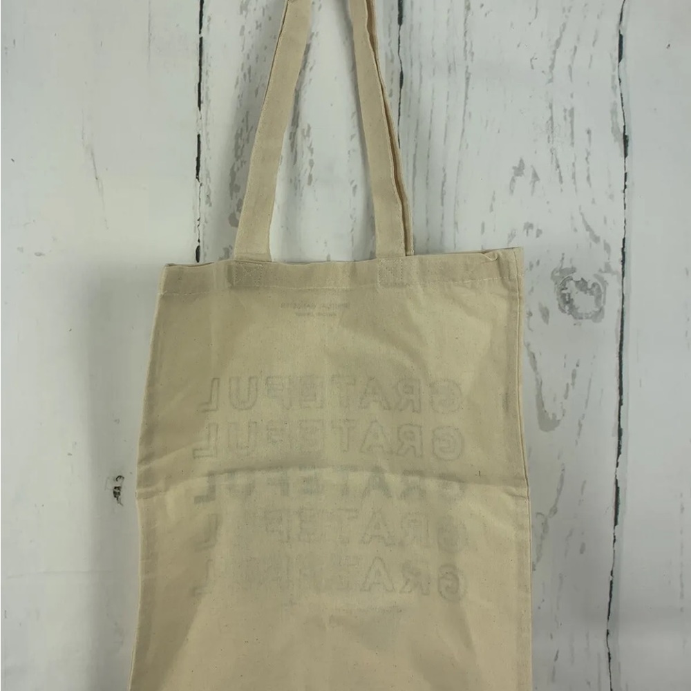 NWT Spiritual Gangster Canvas Shopper Tote Bag Yoga "Grateful" graphic - Picture 2 of 7